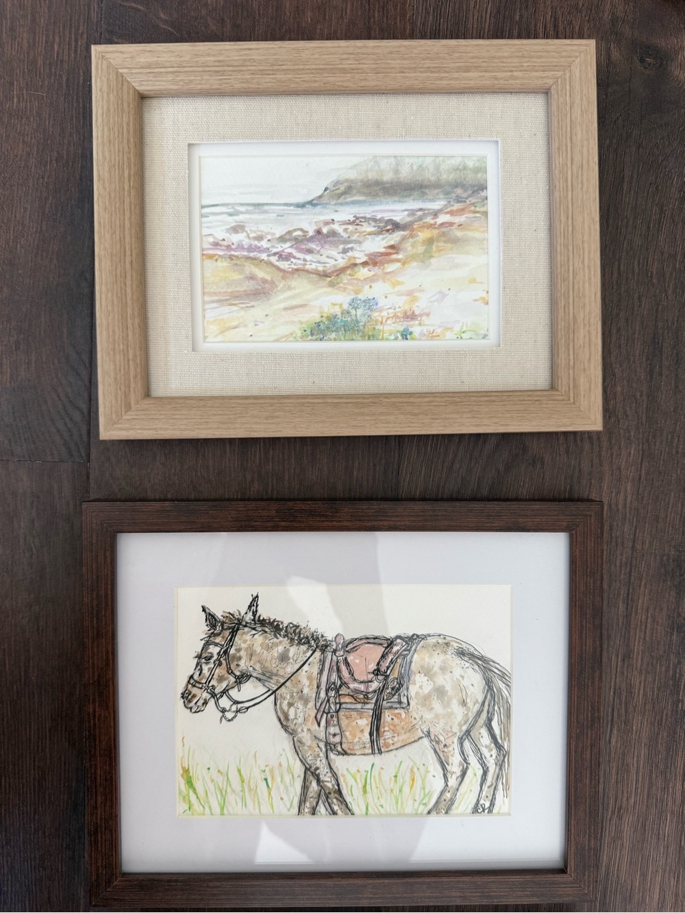 Original Mixed-Media Art - Horse/Roadtrip/Rustic/Farm